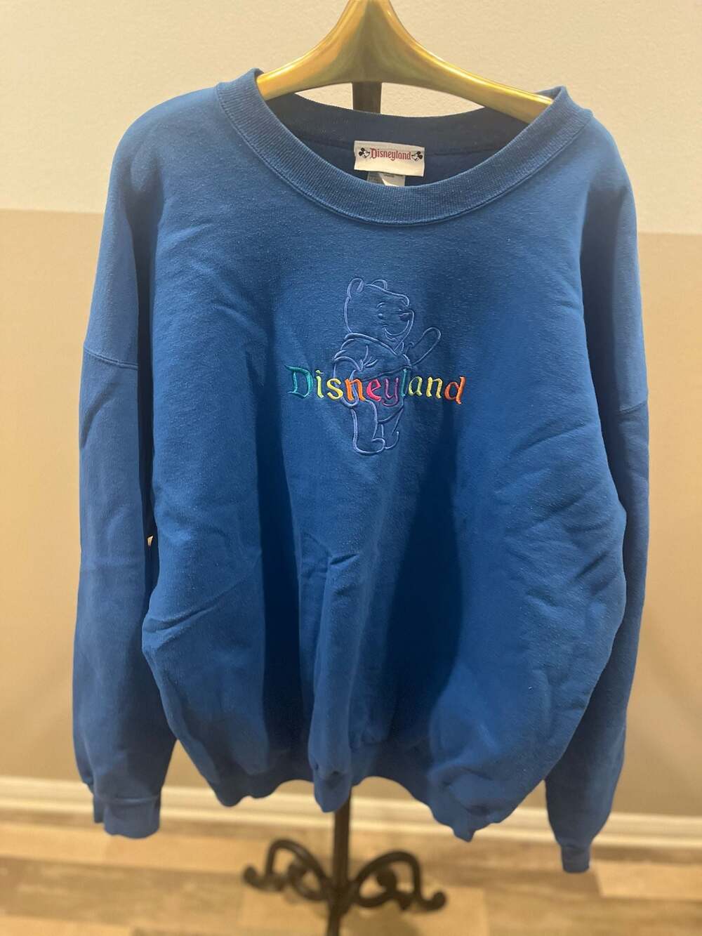 Vintage Disneyland Winnie the Pooh Embroidered Sweatshirt XL made USA